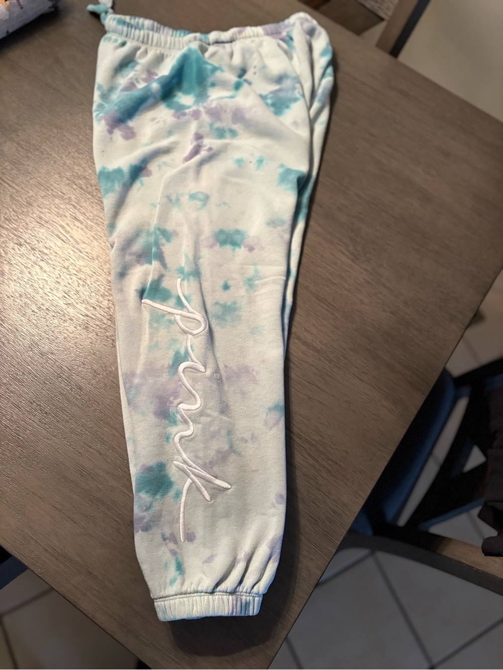 Women’s Tie-Dye Jogger Pants - Aqua & Lavender